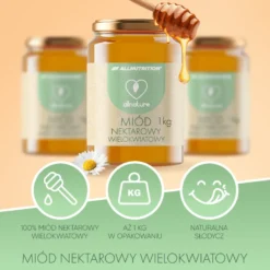 ALLNATURE Miód Nektarowy Wielokwiatowy 1000g