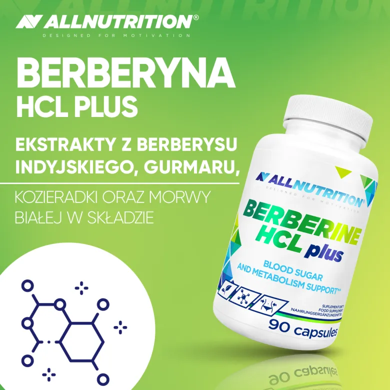 Berberyna Hcl Plus 10 mg (Berberine Hcl Plus) 90 kapsułek