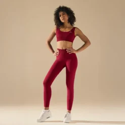 Bezszwowe legginsy BASIC V-WAIST BURGUNDY 1 szt.