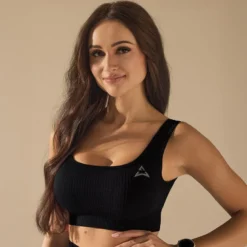 Bezszwowy Top Sportowy BLACK 1 szt.