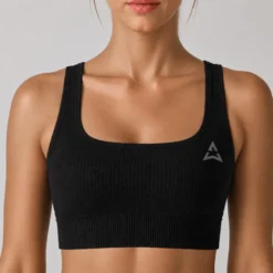 Bezszwowy Top Sportowy BLACK 1 szt.