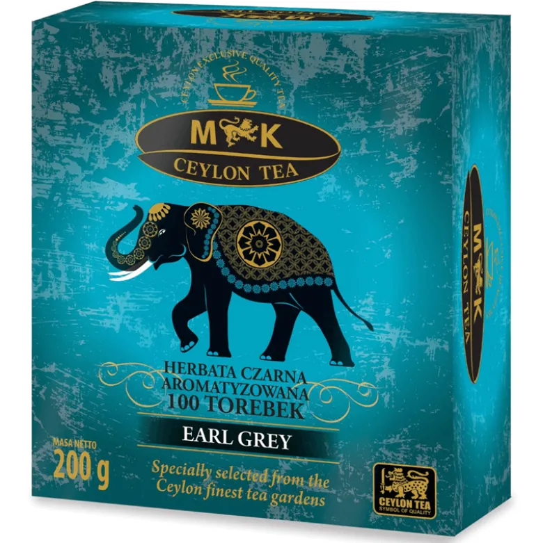 Ceylon Tea Herbata Czarna Earl Grey o smaku bergamotki 2g x 100 torebek