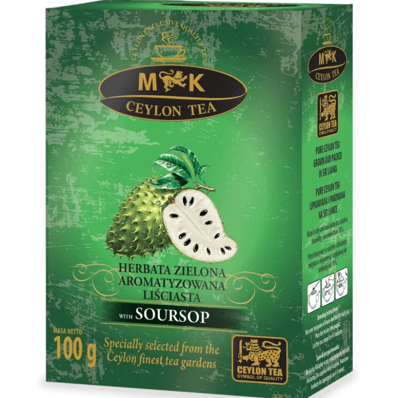 Ceylon Tea Herbata Zielona Liściasta O Smaku Gravioli 100g