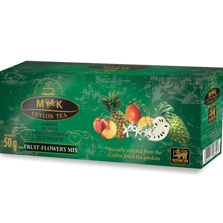 Ceylon Tea Herbata Zielona O Smaku Wieloowocowym 2g x 25 torebek