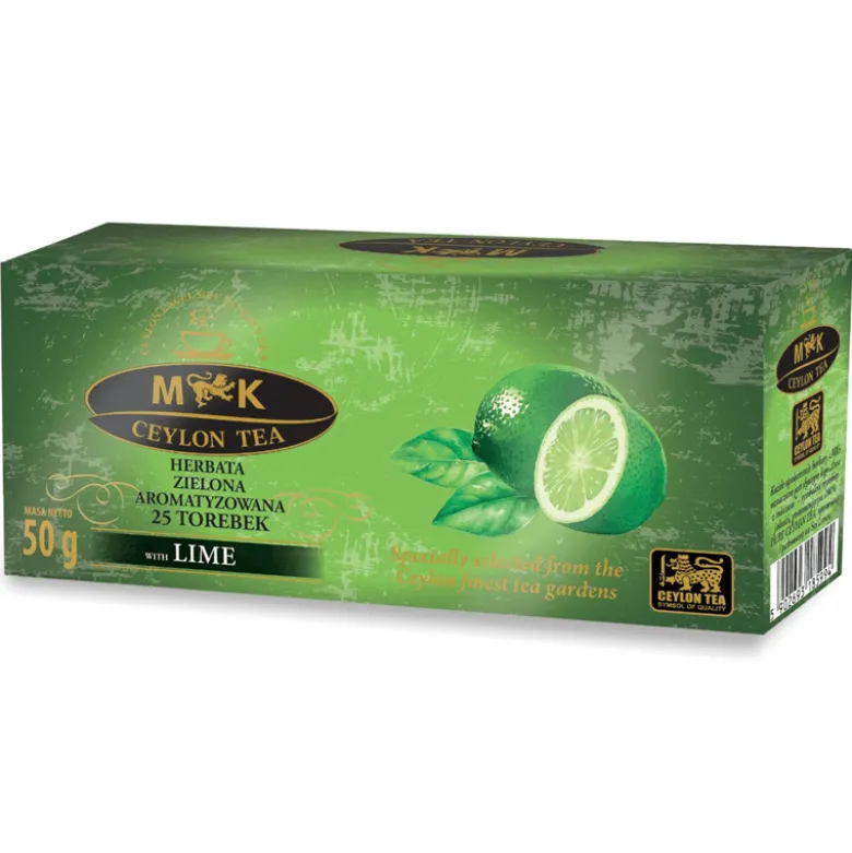 Ceylon Tea Herbata Zielona O Smaku Limonki 2g x 25 torebek