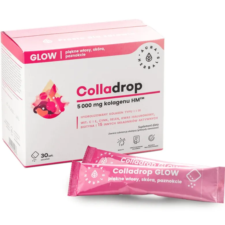 Colladrop Glow kolagen morski 5000 mg 30 saszetek