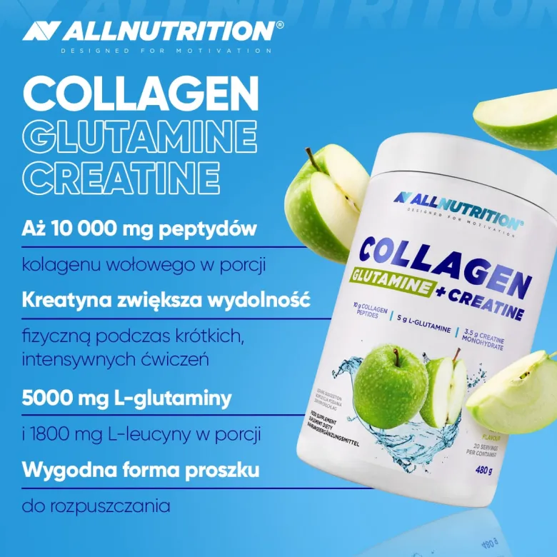 Collagen 10 000 mg Glutamine + Creatine 480 g