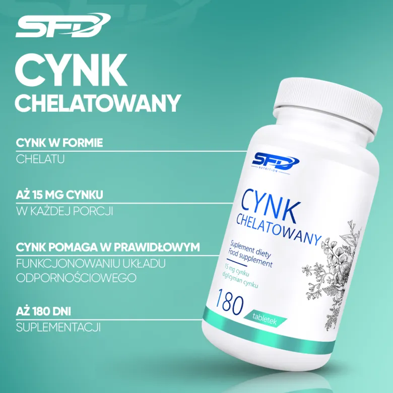 Cynk Chelatowany 180 tabletek