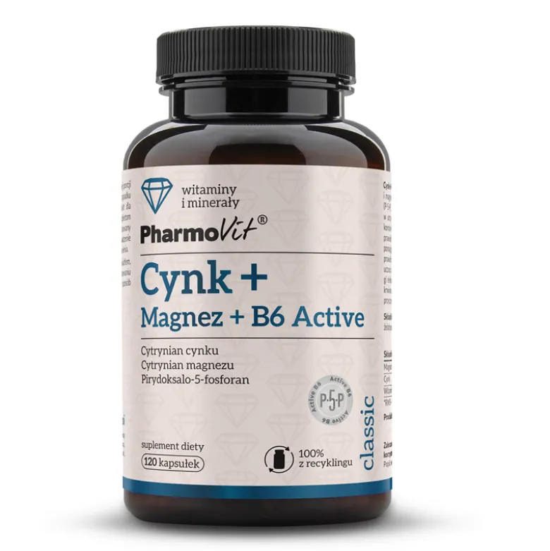Cynk + Magnez + B6 Active 120 kaps