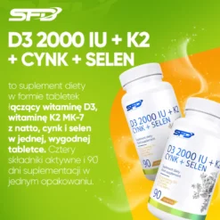 D3 2000 IU+K2+Cynk+Selen 90 tabletek