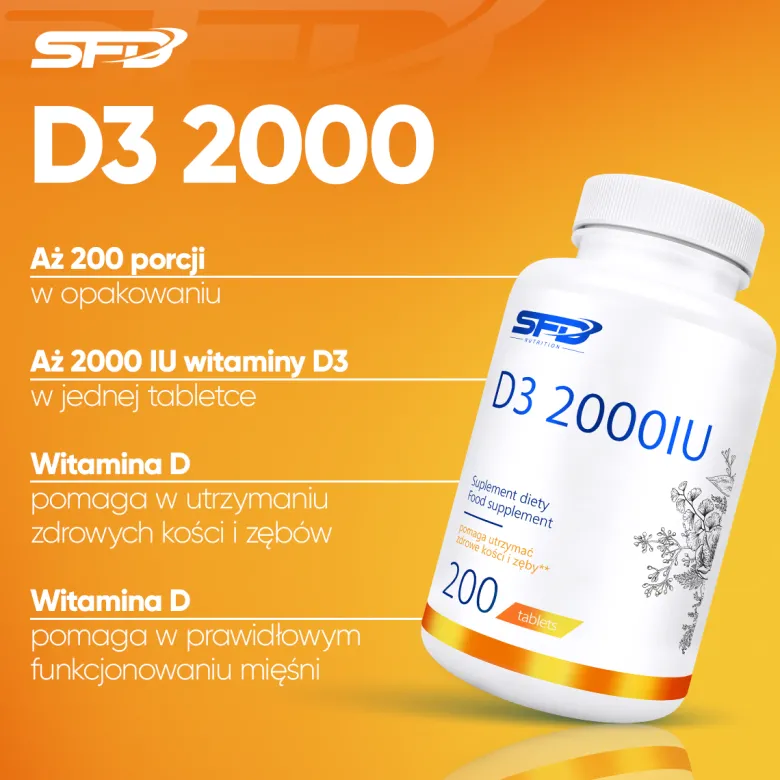 D3 2000 200 tabletek