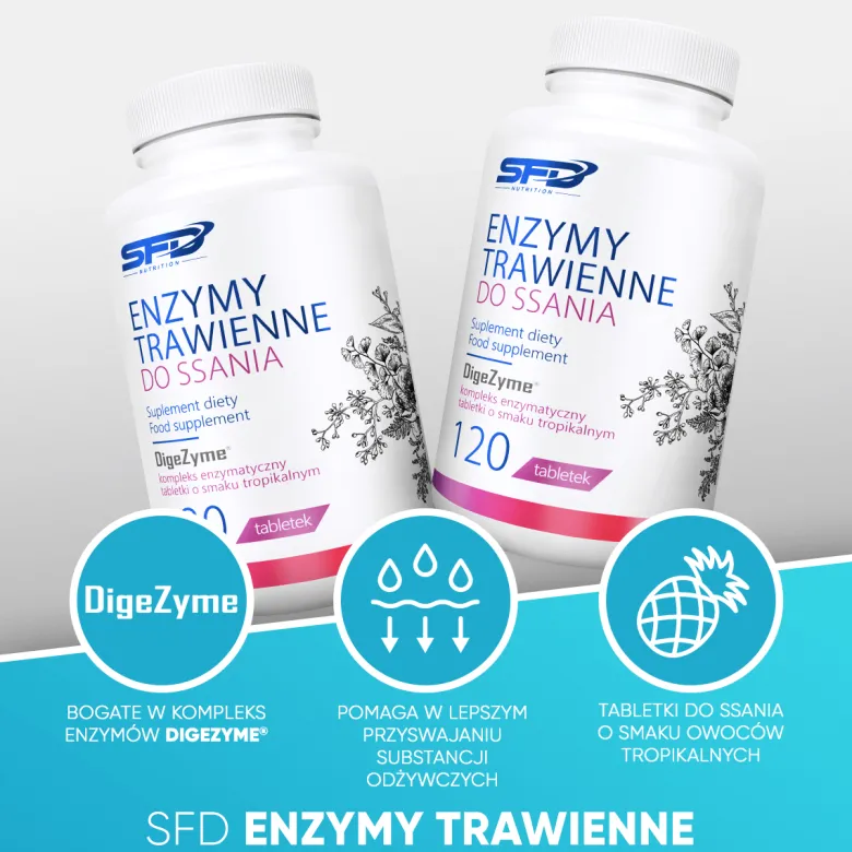 Enzymy Trawienne do ssania 120 tabletek