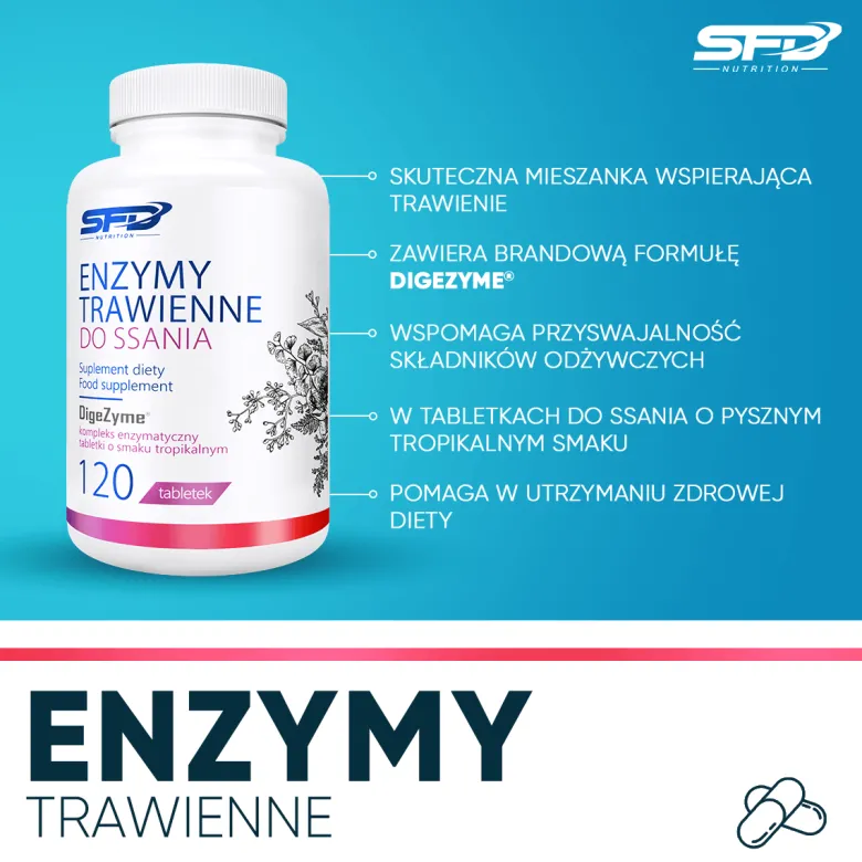 Enzymy Trawienne do ssania 120 tabletek