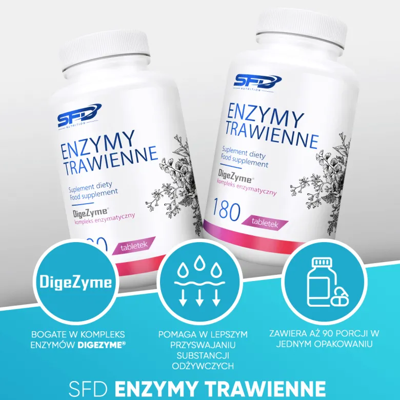 Enzymy Trawienne 180 tabletek