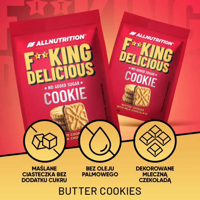Fitking Delicious Cookie Butter Cookies With Milk Chocolate 200g