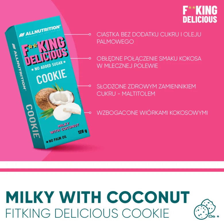 Fitking Delicious Cookie Milky With Coconut 128g