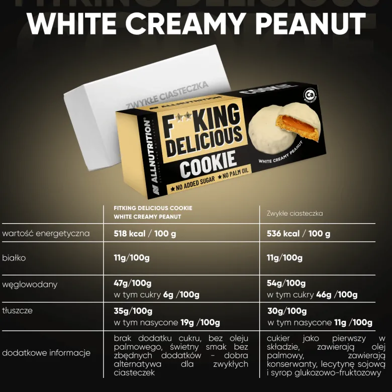 Fitking Delicious Cookie White Creamy Peanut 128g