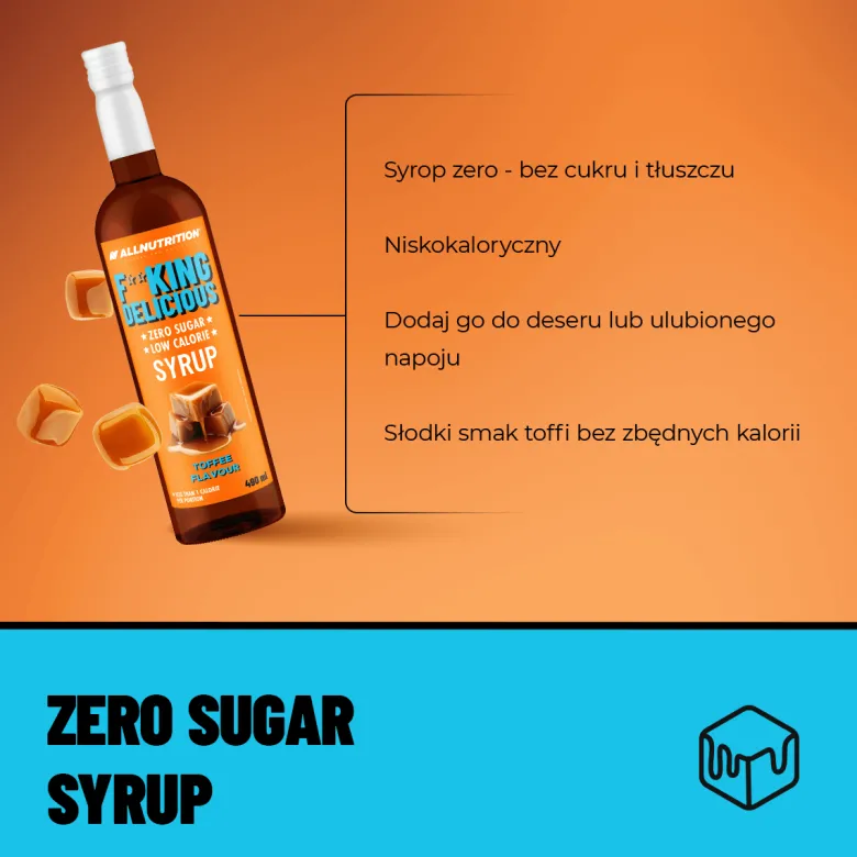Fitking Delicious Syrup Zero Toffee 490ml
