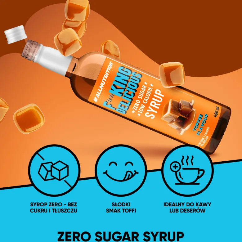 Fitking Delicious Syrup Zero Toffee 490ml