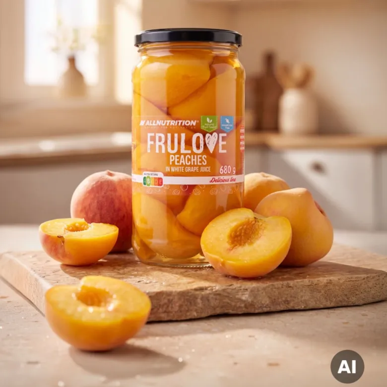 FRULOVE Peaches In White Grape Juice 680 g