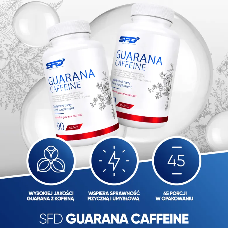 Guarana z kofeiną (Guarana Caffeine) 90 tabletek