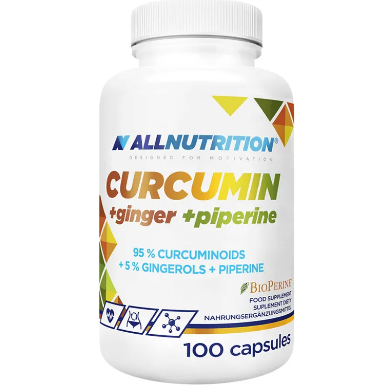 Kurkuma + Imbir + Piperyna (Curcumin + Ginger + Piperine) 100 kapsułek
