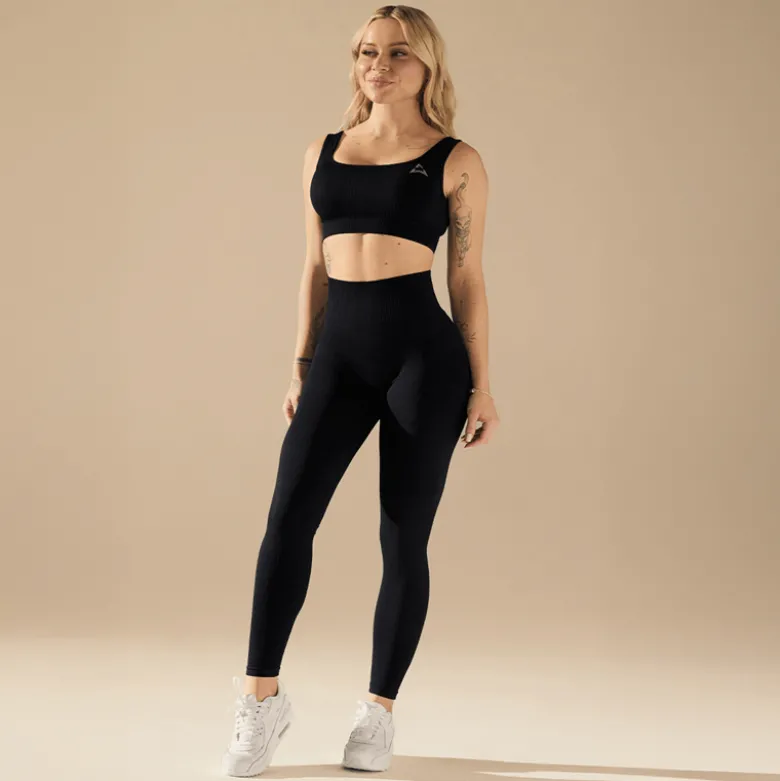 Legginsy + Top BASIC BLACK zestaw