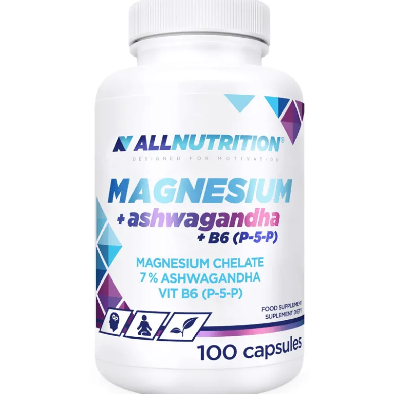 Magnesium + Ashwagandha + B6(P-5-P) 100 kapsułek