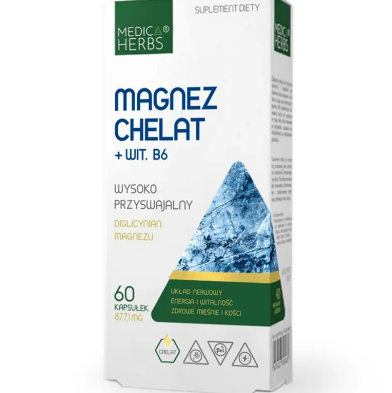 Magnez Chelat + Wit. B6 60 kapsułek
