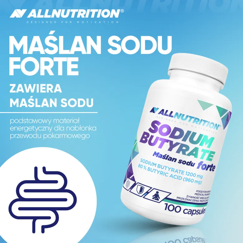 Maślan Sodu Forte 1200 mg (Sodium Butyrate Forte) 100 kapsułek