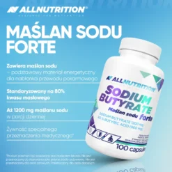Maślan Sodu Forte 1200 mg (Sodium Butyrate Forte) 100 kapsułek