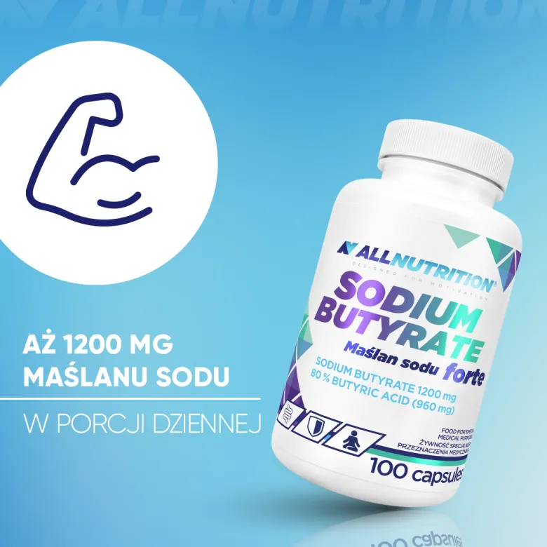Maślan Sodu Forte 1200 mg (Sodium Butyrate Forte) 100 kapsułek