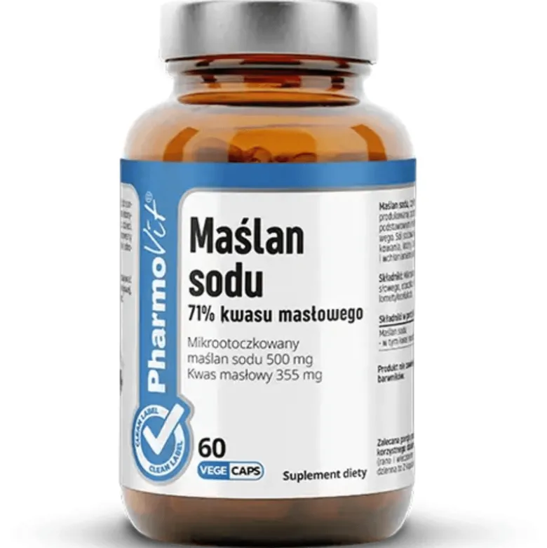 Maślan sodu 71% kwasu masłowego 60 kapsułek