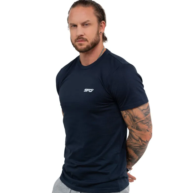 Męski T-SHIRT Premium Navy Blue 1szt