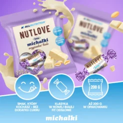NUTLOVE Michałki Białe Proteinowe 200g
