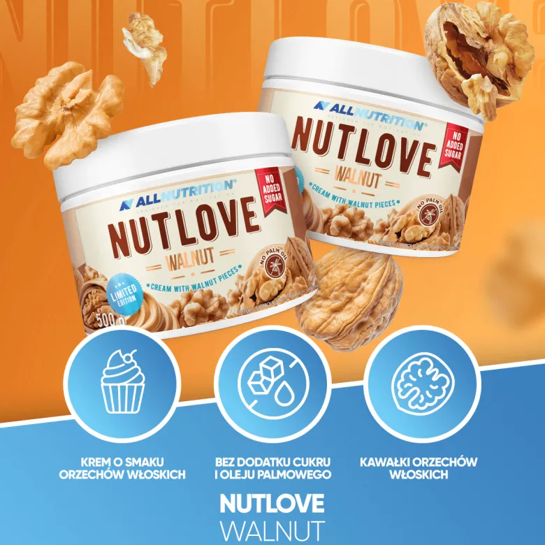 NUTLOVE Walnut Cream With Walnut Pieces - Limited Edition 500g