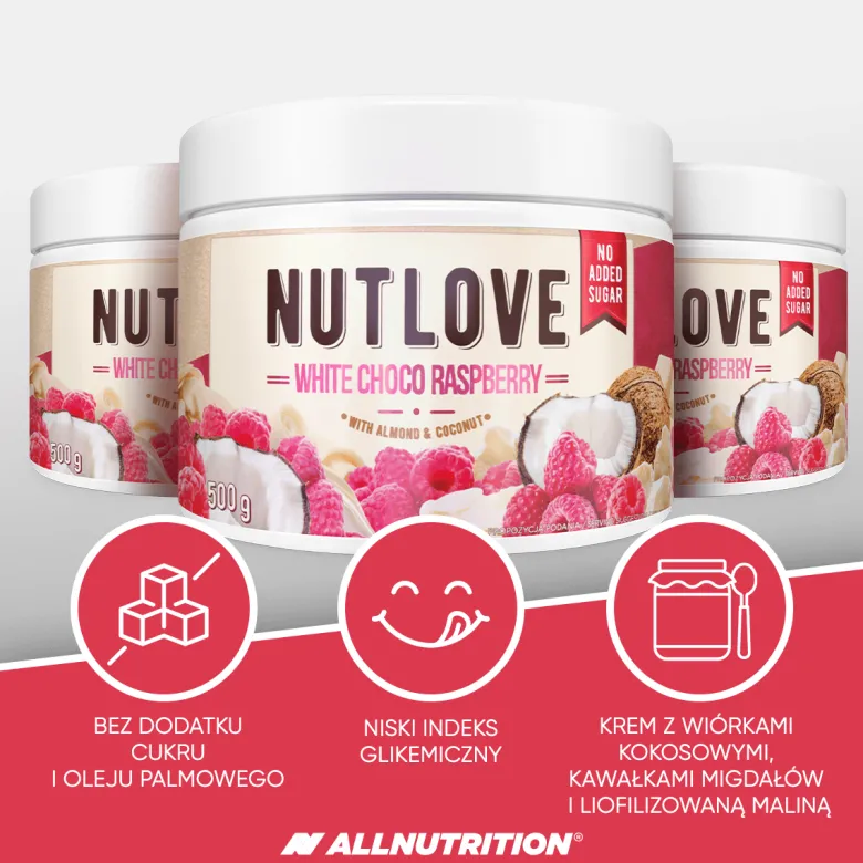 NUTLOVE White Choco Raspberry 500g