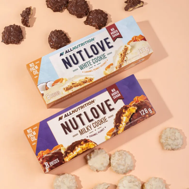 NUTLOVE White Cookie Caramel Peanut Coconut 128g