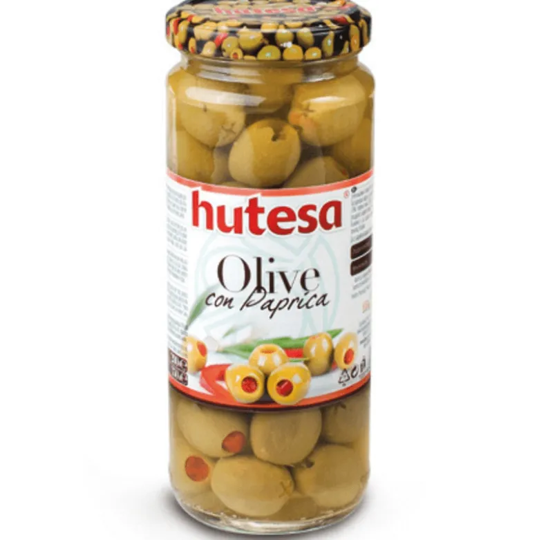 Oliwki zielone faszerowane papryką 350g