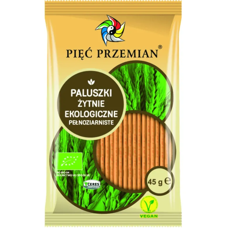 Paluszki Żytnie Pełnoziarniste BIO 45g