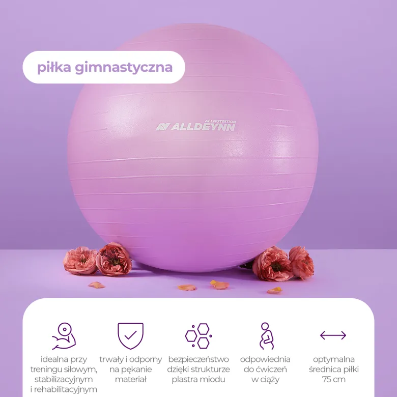 Piłka Gimnastyczna 75CM Z Pompką 1szt