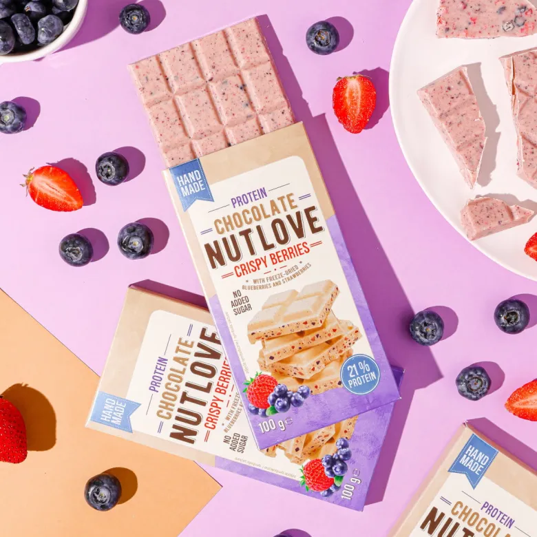 Protein Chocolate Nutlove Crispy Berries 100g