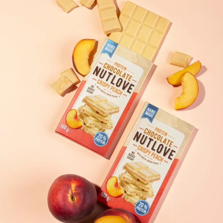Protein Chocolate Nutlove Crispy Peach 100g