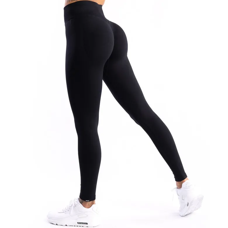 Seamless Leggings Push UP Black 1szt