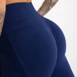 Seamless Leggings Push UP Blue 1szt