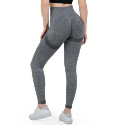 Seamless Leggings Push UP Grey Melange 1szt