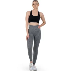 Seamless Leggings Push UP Grey Melange 1szt