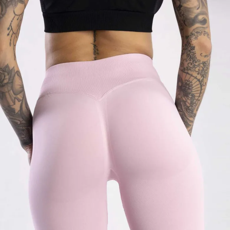 Seamless Leggings Push UP Pink 1szt