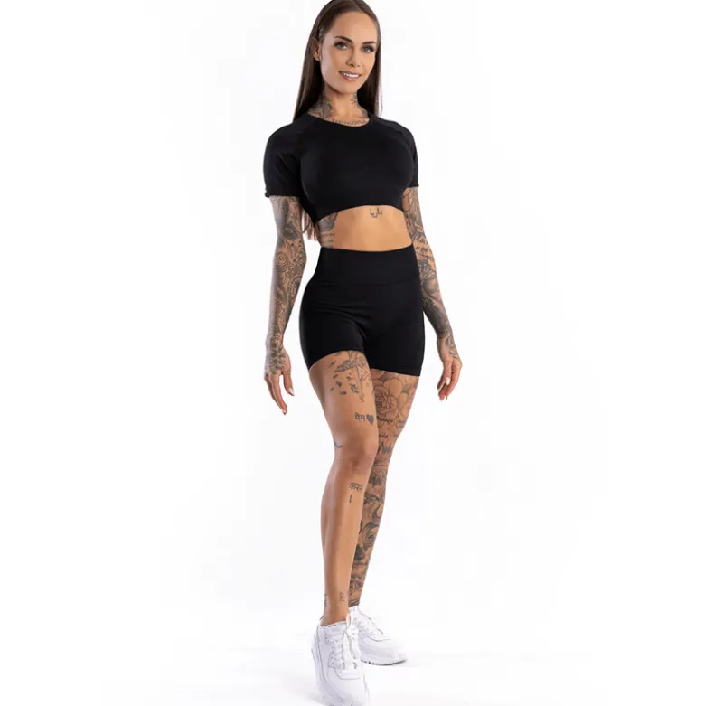 Seamless Shorts Push UP Black 05 1 szt