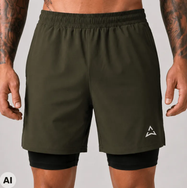 Spodenki Runner 2w1 KHAKI 1 szt.